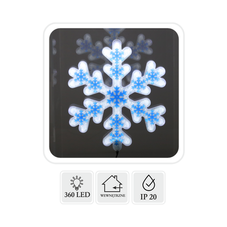 BLUE SNOWFLAKE 40 CM NEON LED COLD WHITE