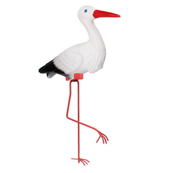 SMALL PLASTIC STORK ON WIRE *6015*