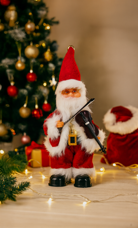 SANTA CLAUS WITH VIOLIN - PLAYING 30,5 CM
