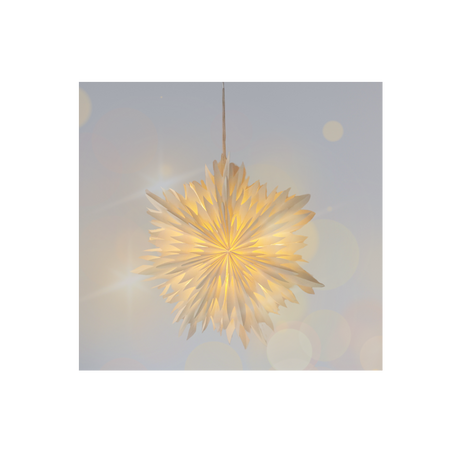 PAPER DECORATIVE STAR 40 CM WHITE DOUBLE-LAYER