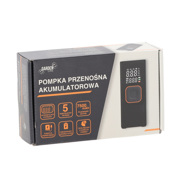 PRZENOŚNA POMPKA AKUMULATOROWA/12V DO SAMOCHODU/ROWERU *4601
