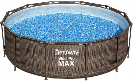 PISCINA RATTAN ÎN AER 3,66 X 1 M (PISCINĂ, POMPĂ DE FILTRARE, SCARA) *6558 *6211