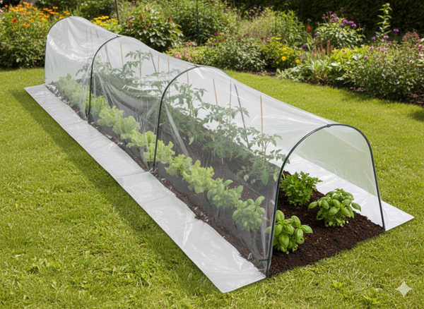 MINI SZKLARNIA OGRODOWA WYM. FOLII 1,5 x 4 M SKŁADANA