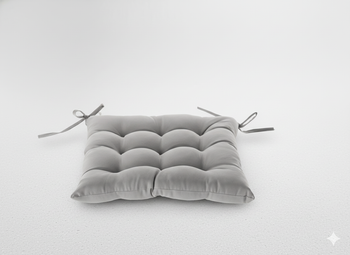 PODUSZKA NA KRZESŁO 40 x 40 x 6 CM JASNOSZARA