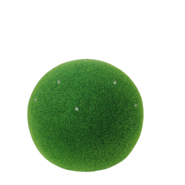 GARDEN FIGURINE – GREEN SPHERE 23,5 X 23,5 X 19,5 CM LED
