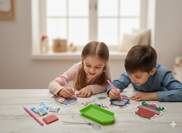 Vianočná dekorácia - Sada na diamantové vyšívanie "Urob si sám" mix vzorov balenie=12ks *7144