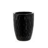 CERAMIC COVER FOR A POT 24,5 x 24,5 x 33 CM BLACK GLOSS