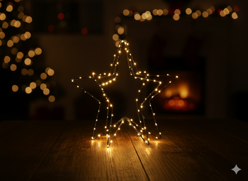 CHRISTMAS DECORATION - CHRISTMAS STAR 120 LEDS WARM WHITE
