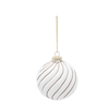 GLASS BAUBLES 8 CM WHITE