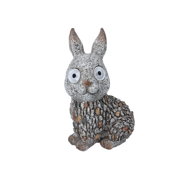 FIGURĂ DE GRĂDINĂ - IEPURE CU OCHI LUMINOȘI 13,5 x 10,5 x 21 CM LED ambalaj=4buc *7911