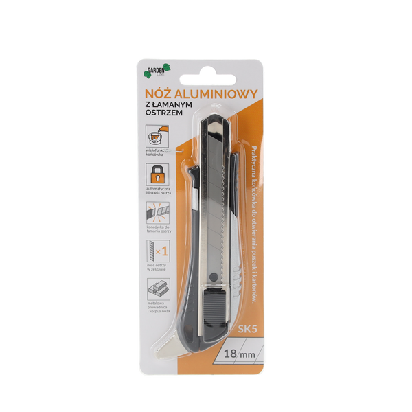 CUȚIT CU BLADE FALSI ALUMINIU 18 MM disp=12buc *1630