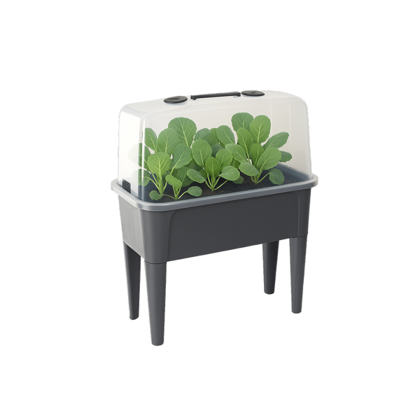 GREENHOUSE TABLE WITH LID 76 x 38 x 83 CM GREY