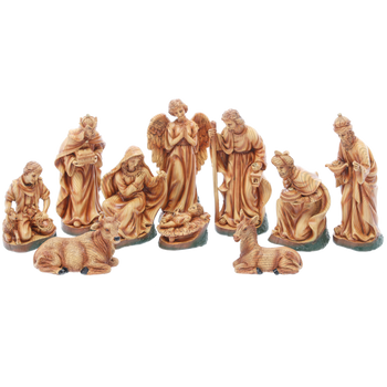 SET FIGURI DE CRĂCIUN. 10 BUC. PÂNDÂ LA 24 CM polyresin*6224