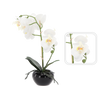 Umělá květina - bílý orchidej 30 cm balení=6 ks *4795