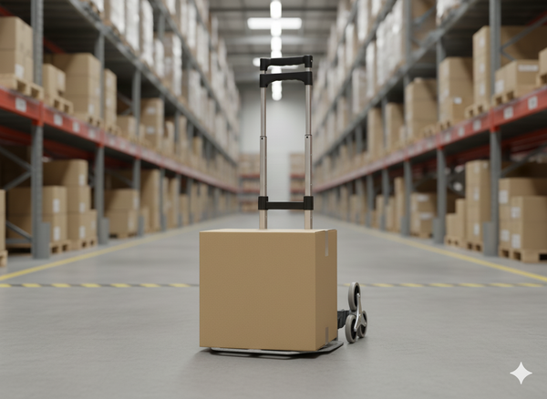 WÓZEK SCHODOWY TRÓJKOŁOWY SKŁADANY ALUMINIOWY 47,5 x 47,5 x 100 CM UDŹWIG: 35 KG / 70 KG 