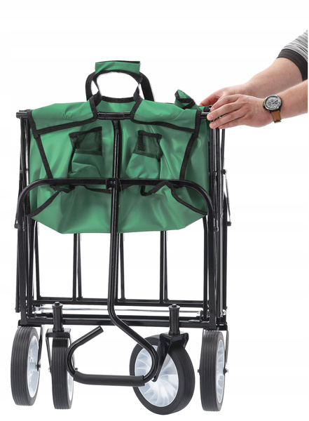 WÓZEK OGRODOWY ZIELONY SKŁADANY 116 x 54 x 90 cm *5168