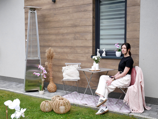 SQUARE TABLE BISTRO SET - TAUPE