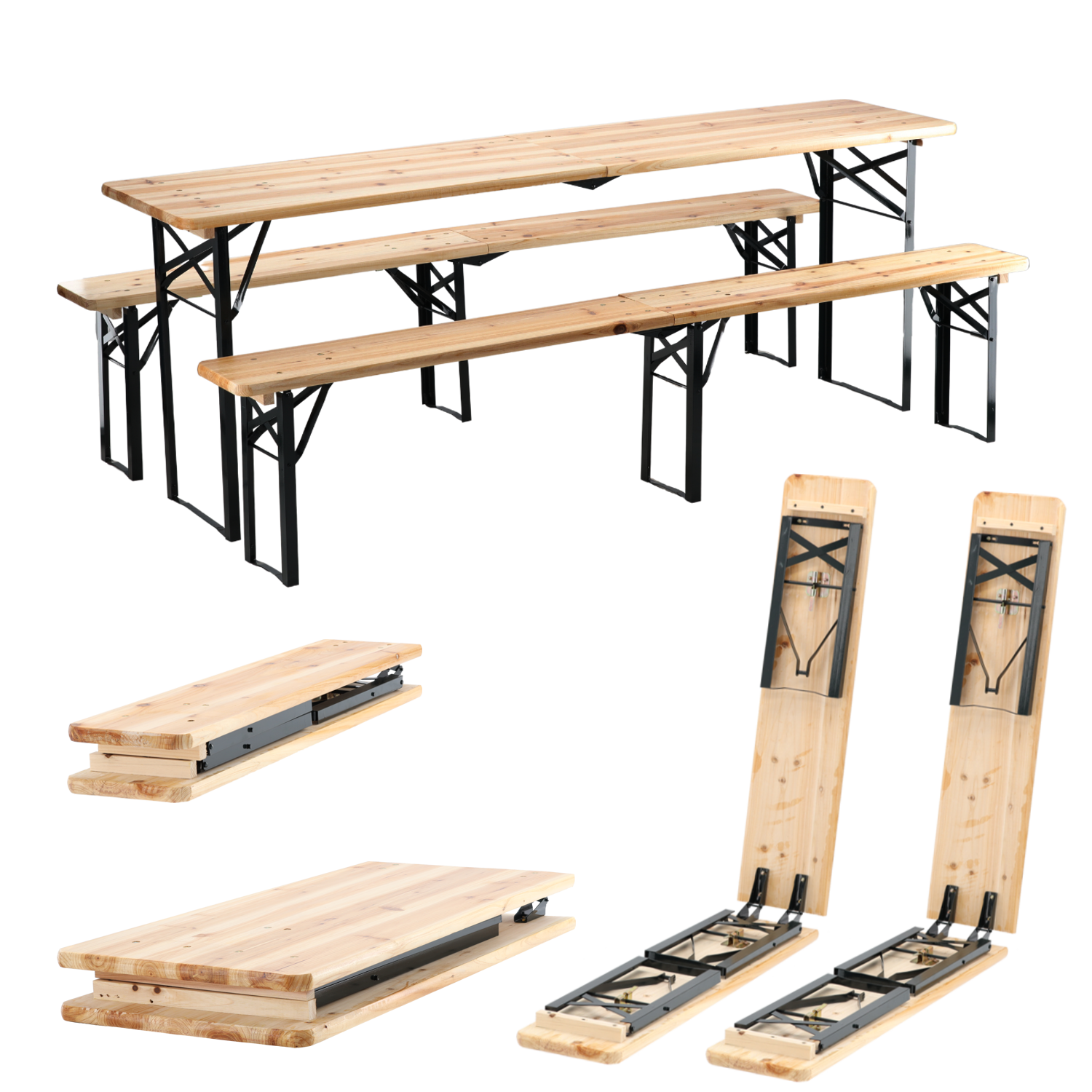 ZESTAW BIESIADNY - STÓŁ 220 x 50 x 77 cm + 2 ŁAWKI 220 x 25 x 47 cm - SKŁADANY pol_pl_ZESTAW-BIESIADNY-STOL-220-x-50-x-77-cm-2-LAWKI-220-x-25-x-47-cm-SKLADANY-2234_13