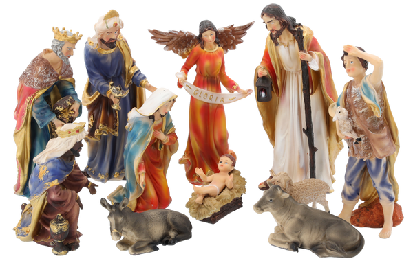 SET OF CHRISTMAS FIGURINES 11 PCS. to 31 CM polyresin