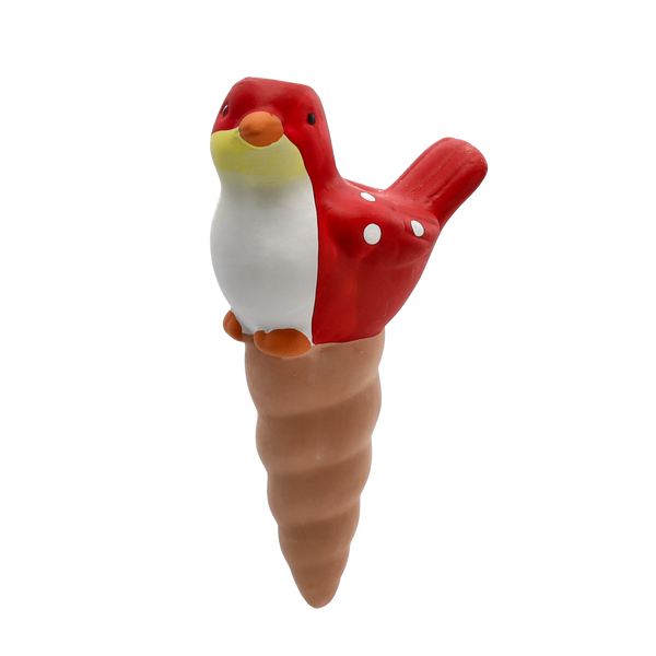 CERAMIC IRRIGATION DISPENSER 8.5 X 16.5 CM BIRD - MIX COLOR PACK=4PCS