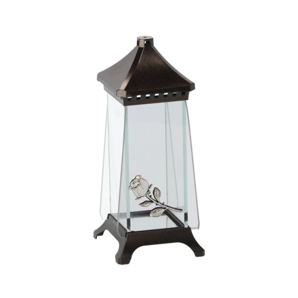 LUMINĂ 23CM LST TRAPEZ MINI ROZĂ ARGINTIE/FRUMOASĂ PACH=8BUC*6664