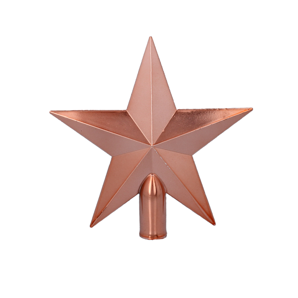 TREE TOPPER 20 CM STAR OLIVE/COPPER/GRAPHITE