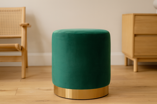 PUFA OKRĄGŁA 35 x 40 CM CIEMNOZIELONA *3932