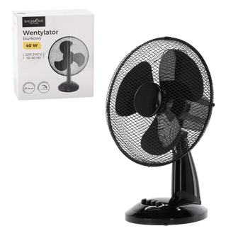 STOLNÝ VENTILÁTOR ČIERNY 40W