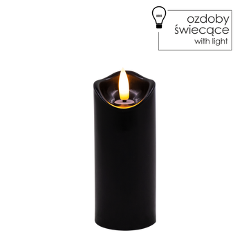 LED CANDLE BLACK 5 X 12,5 CM