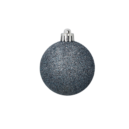 SET OF 36 BAUBLES 6 CM OLIVE/COPPER/GRAPHITE MIX DESIGNS