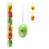 SET OF 6 EASTER EGGS 6 CM WITH ANIMAL PATTERN MIX DESIGNS TUBE