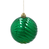 SET OF 6 BAUBLES 8 CM RED/GREEN/WHITE