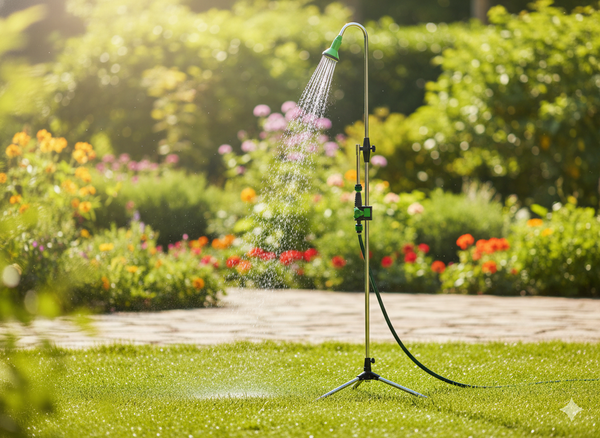 GARDEN SHOWER WITH TRIPOD