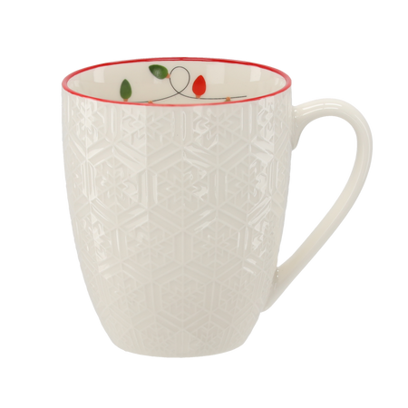 KUBEK PORCELANOWY 400 ML MIX ŚWIĄTECZNYCH WZORÓW *1841