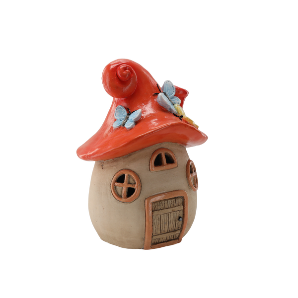 ZÁHRADNÁ FIGÚRKA - DOMČEK HUBA ČERVENÁ 22,6 x 21 x 30,9 CM LED *7089