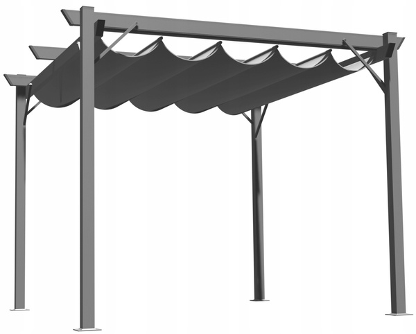 PERGOLĂ DE GRĂDINĂ GRI 3 X 3M 2,95 x 2,95 x H2,3m *5682