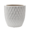 CERAMIC COVER FOR A POT 39 x 39 x 39 CM WHITE GLOSSY