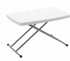 FOLDING CAMPING TABLE 76,5 X 49,5 X 36-71,5 CM WHITE