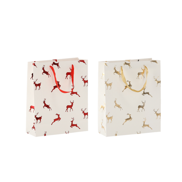 CHRISTMAS GIFT BAG REINDEERS 26 x 32 x 10 CM