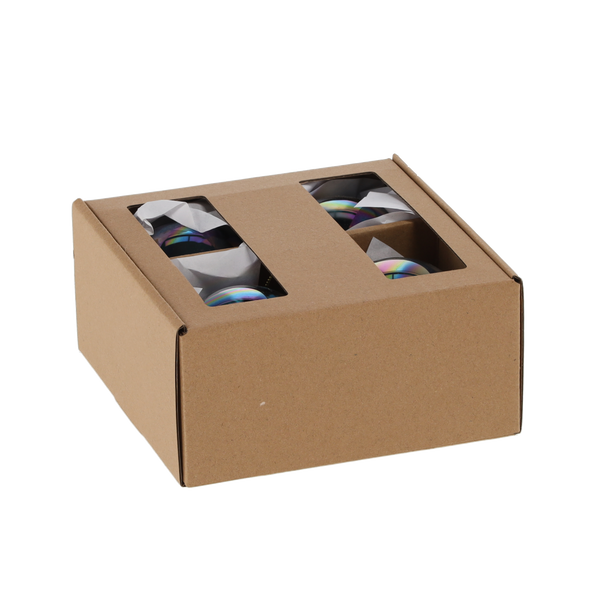 SET DE 4 BILE DE StICLĂ FI 8 CM CU EFECT DE BENZIN *2591