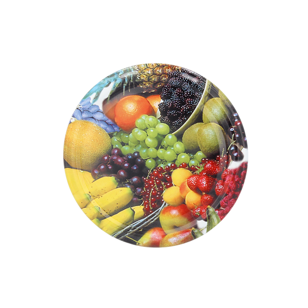 SET OF 10 LIDS DIA 66 FRUITS BANANA
