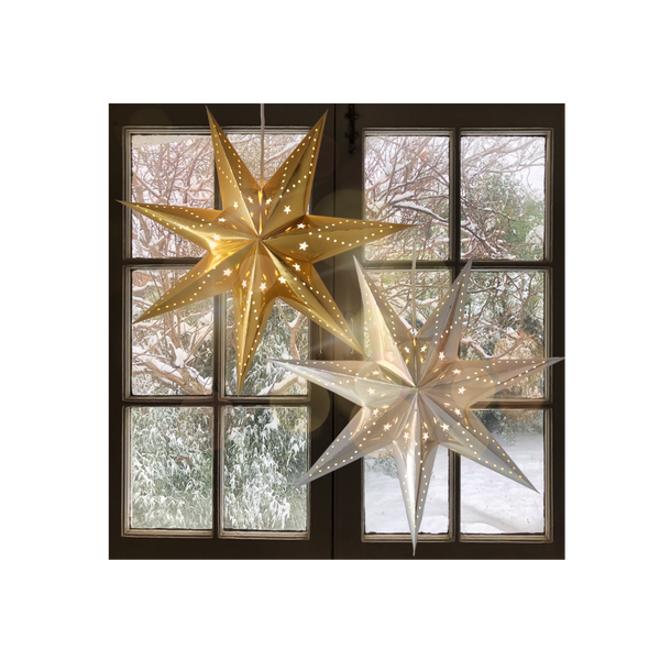 Dekoračná papierová hviezda 60 cm mix farieb *9089