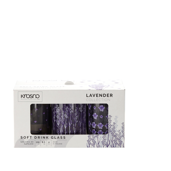 SADA 6 KS ŠKLENÍC LAVENDER COLLECTION 250 ML.*6536*