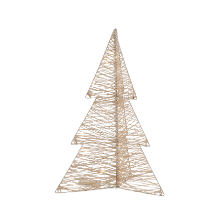 Vianočná ozdoba - LED stromček 50 cm šampanské zlato *6246