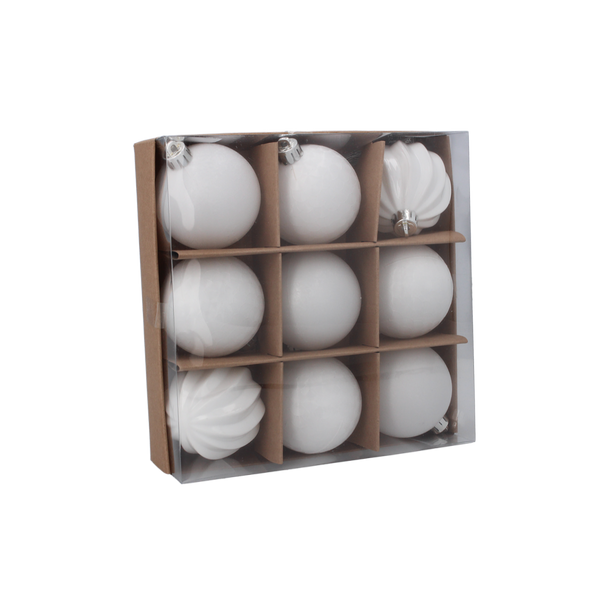 KPL. 9 BOMBEK 6 CM BÍLÝ *7658