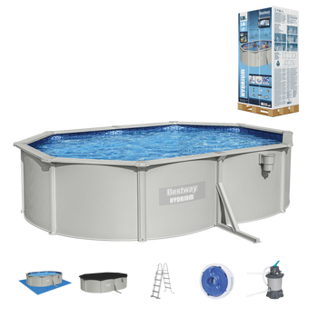 FRAME POOL 5.0m x 3.60m x 1.20m (POOL, FILTER PUMP, LADDER, FLOOR) *2126