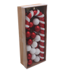 KPL. 32 OZDÓB CHOINKOWYCH - LASKA CUKROWA 25 CM / BOMBKI MIX KOLORÓW 3 CM *7328