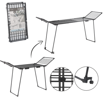 SUSZARKA DO BIELIZNY Z DWOMA WIESZAKAMI NA SKARPETKI '''DIANA'' 190-260 x 61 x 120 CM *9233