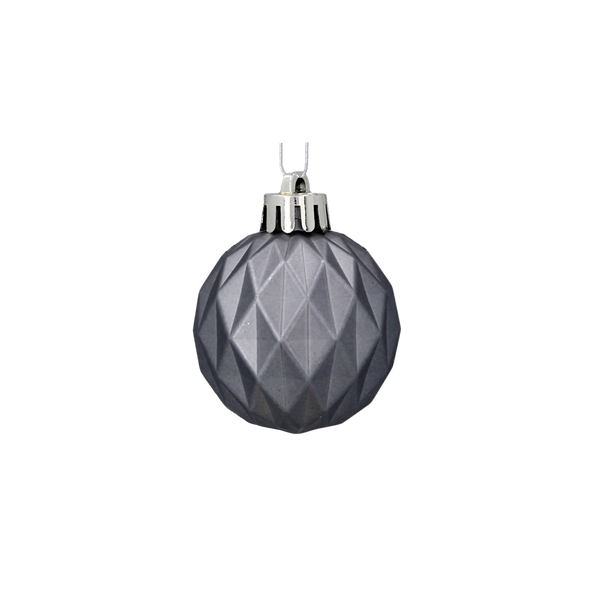 SET OF 47 BAUBLES 4-6 CM OLIVE/COPPER/GRAPHITE MIX DESIGNS