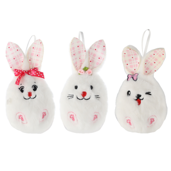 ORNAMENT DE PAȘTE - SUCULENT CU PISCUȚĂ 6 x 13 CM IEPURAȘ MIX 3 MODELE ambalaj=12buc *9151